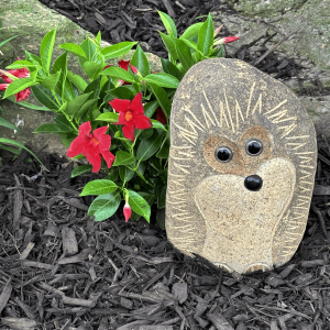 12" Boulder Standing Hedgehog