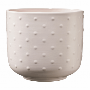 5.1" Crme Rose Ceramic Baku Pearl Pot
