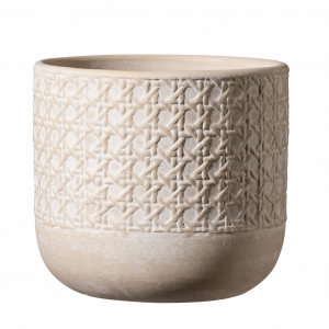 5.1" Natural Beige Ceramic Vienna Pot
