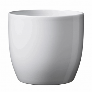 5.1" White Ceramic Basel Full Color Pot