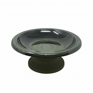 7.5" Hunter Green Fiber Clay Birdbath
